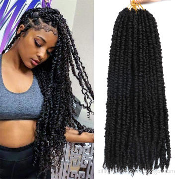 Passion Twist Hair 22inch  Pre-Looped Crochet Braids Bohemian Hair Synthetic Braiding  Hair Extension Pre-Twisted Passion Twists